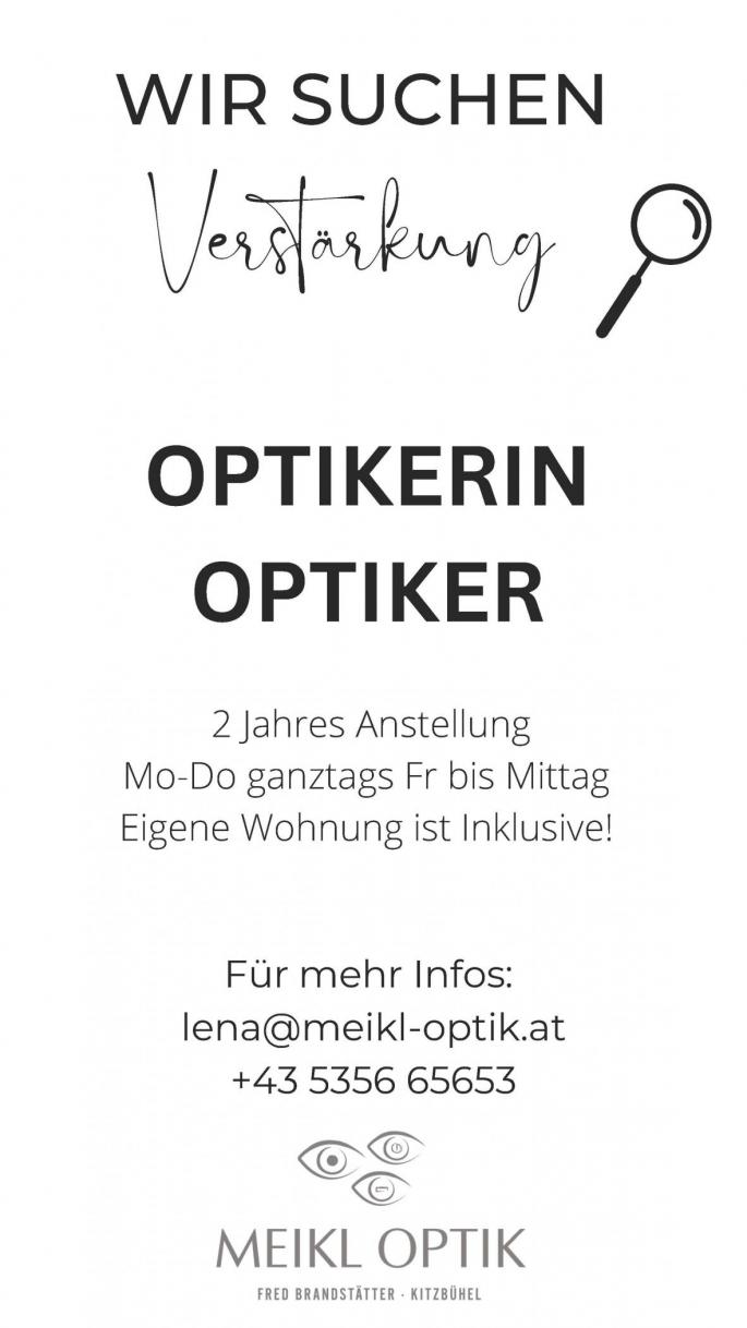 Stellenausschreibung Meikl Optik