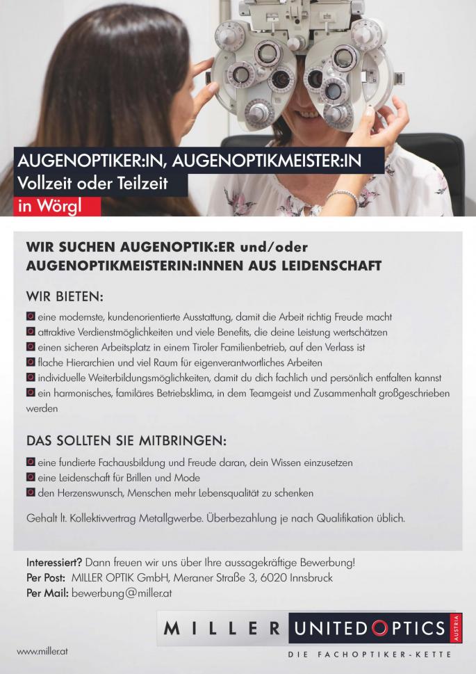 Miller Optik in Wörgl 