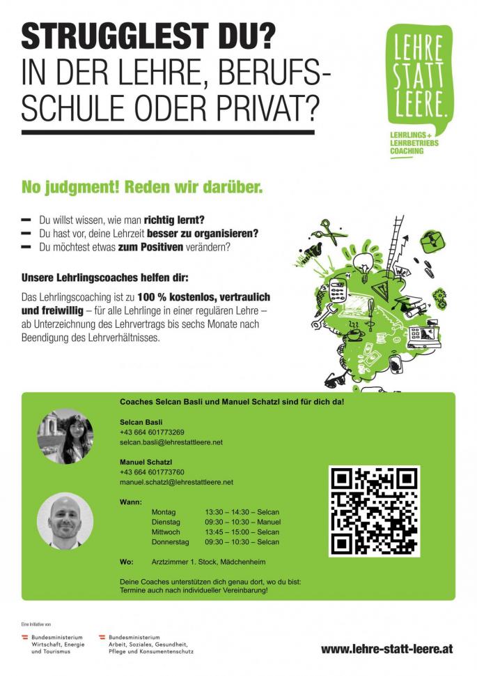 Poster Lehre statt Leere