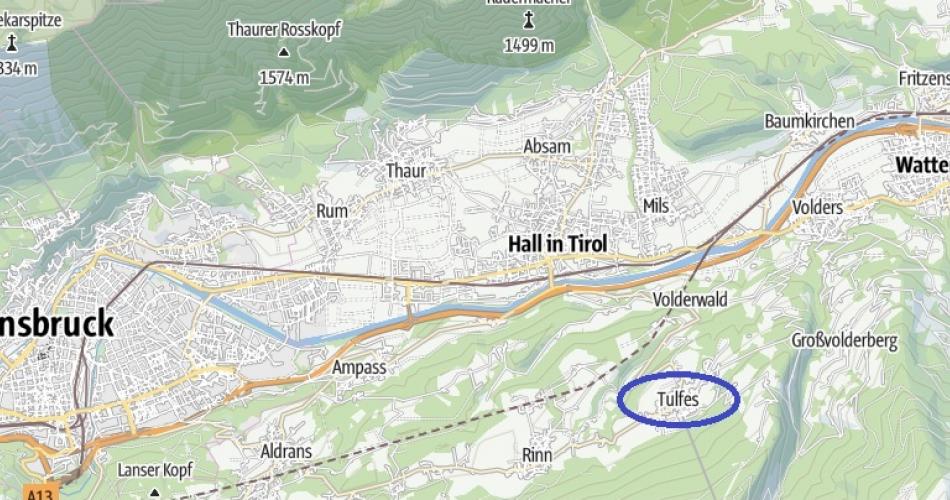 Karte Tulfes