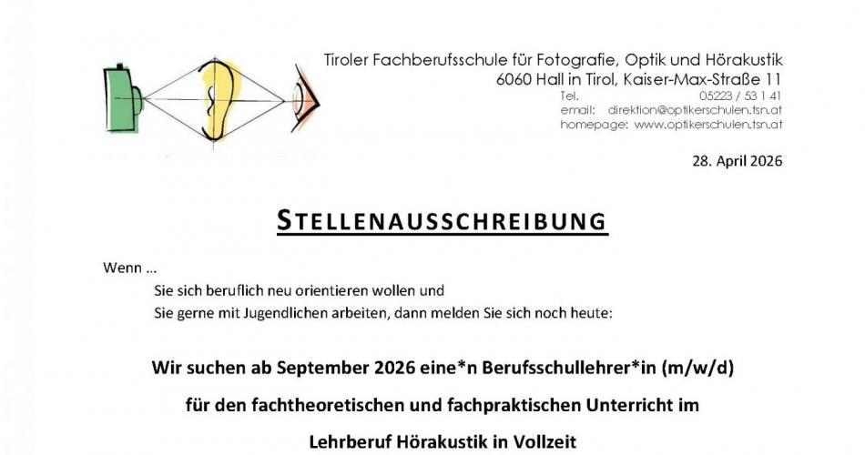 Stellenausschreibung HG